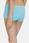 Zivame Low Rise Full Coverage Boyshorts - Gardenprint Aruba Blue — thumbnail 2